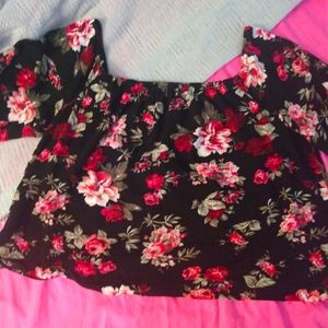 Off Shoulder Rose Top